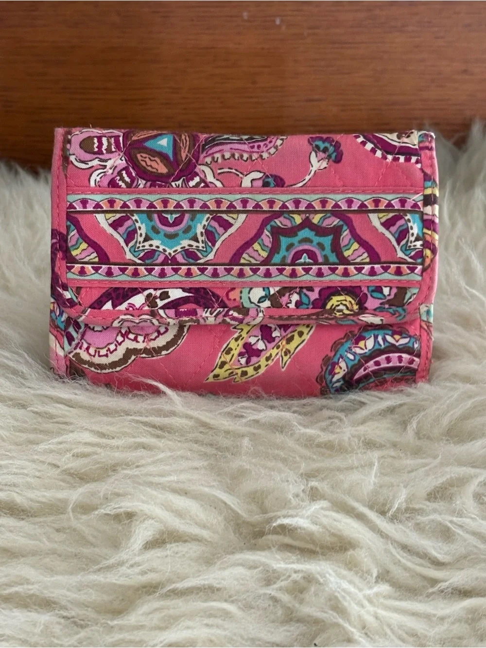 Vera Bradley ‘Call Me Coral’ Pink Paisley Satchel with Matching Wallet